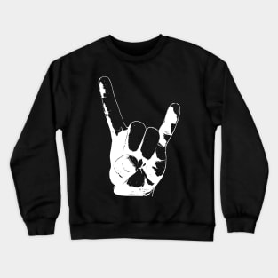 Rock and Roll in white ink Crewneck Sweatshirt